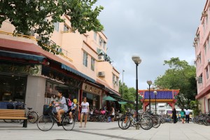 People in Sha Tau Market usually cycle around their neigbourhood and recognise others