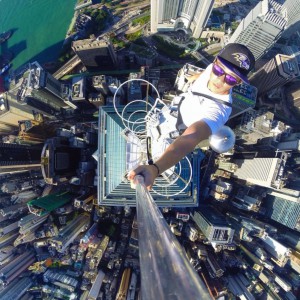 Daniel Lau's selfie atop The Center went viral on foreign media.