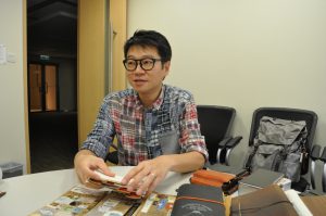Patrick Ng explains concepts and stories in his journals 