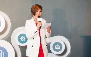 Amanda Fok's work as an emcee makes full use of her speaking talents